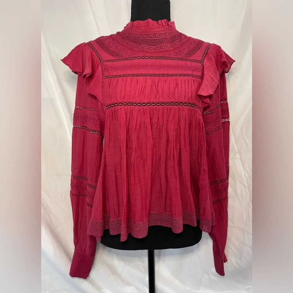 ISABEL MARANT ETOILE Women's‎ Lace Long Sleeve Blouse